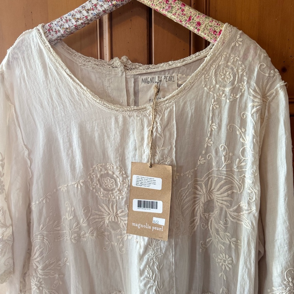 Magnolia Pearl Cream Embellished Blouse
